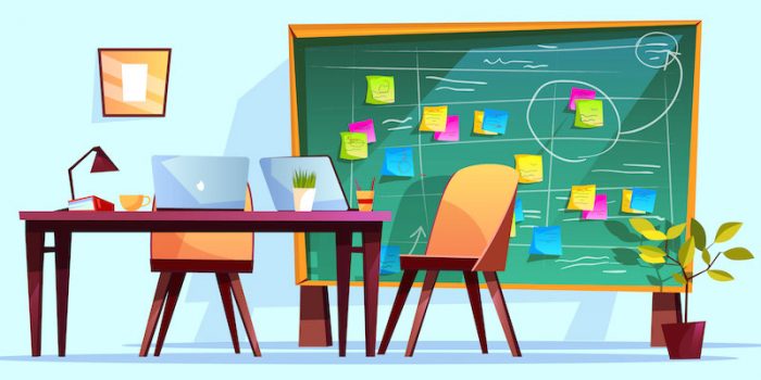 blackboard with notes