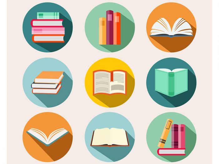 different colour books
