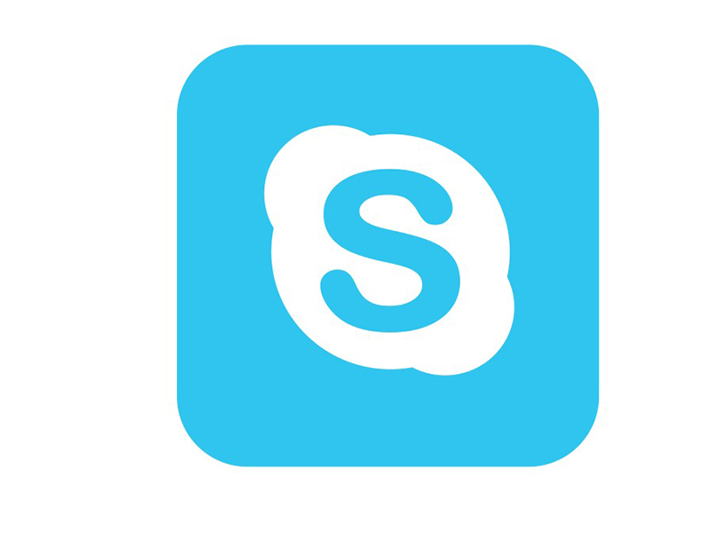 skype logo light blue