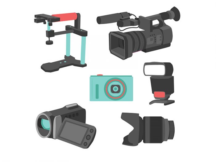 Multi-camera rigs and filming equipment graphic.