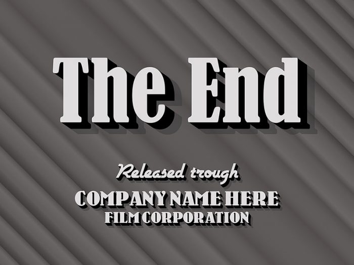 Vintage looking the end